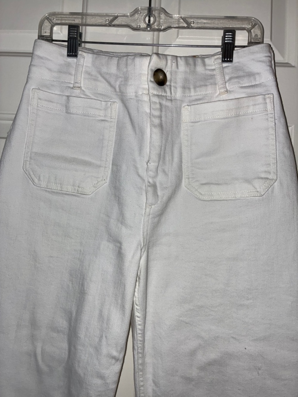 Maeve x Anthropologie COLETTE  White Wide-Leg High Rise Jeans Sz 30 - Picture 6 of 12